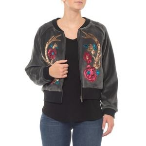 Boundless North Floral applique Bomber Jacket M